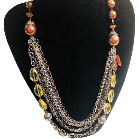 Chico's Multilayer Statement Necklace - Picture 4 of 13